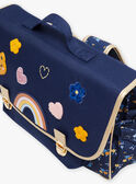 Navy blue canvas satchel GICARETTE / 23H4PF92BES070